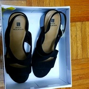 Black heeled sandals